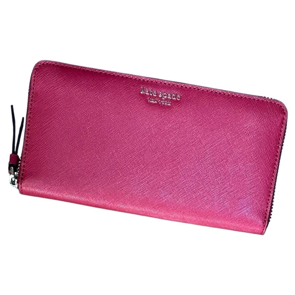 Kate Spade Continental Zip Around Wallet Red “Roulette” color. NWT